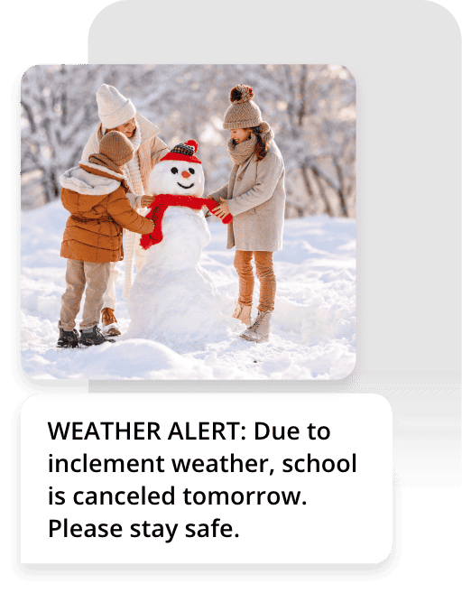 Group alert text example