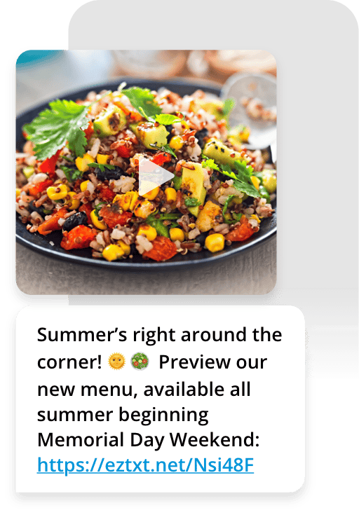 Group text marketing example