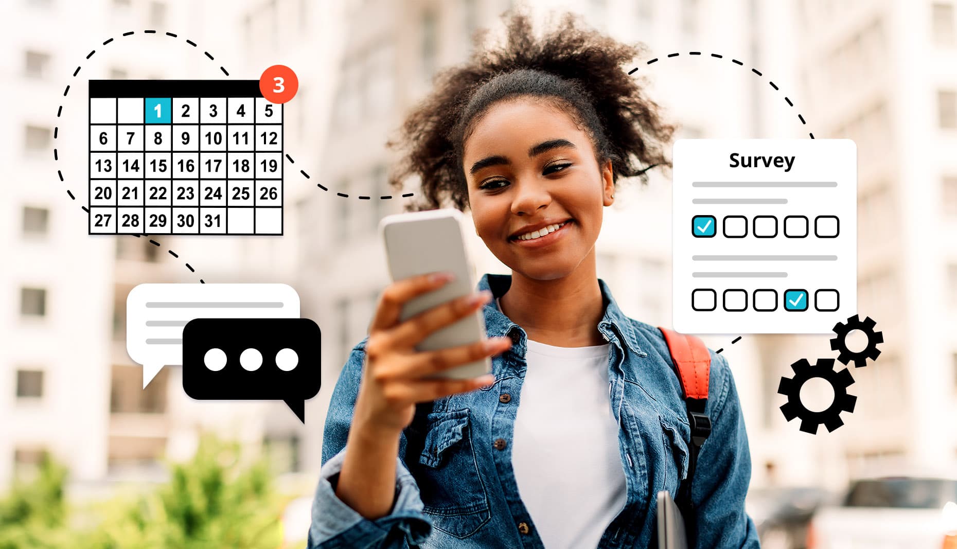 back to school student text communication