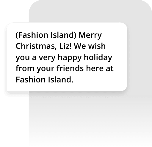 Christmas text message