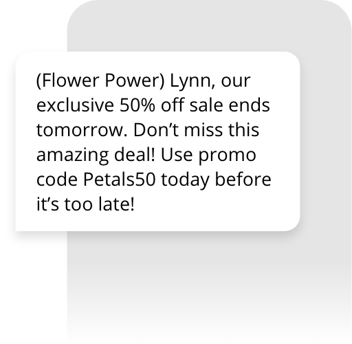 Promo Text Message