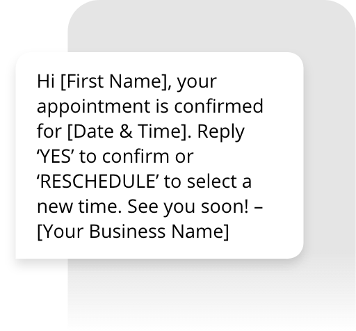 Appointment text example