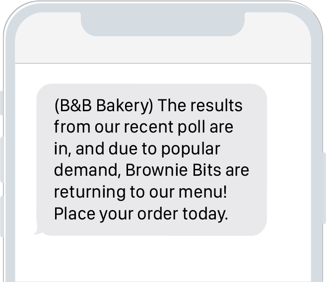 Sample SMS Message
