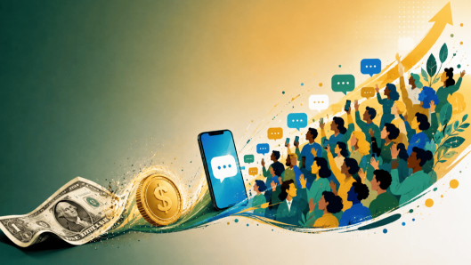 A $1,000 political text-marketing campaign multiplying into a large, engaged crowd of voters.