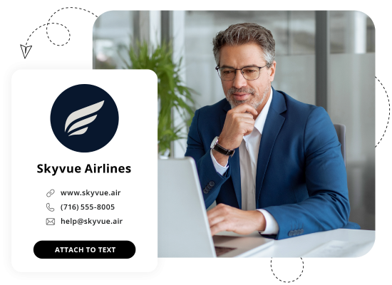 Contact card share info seamlessly