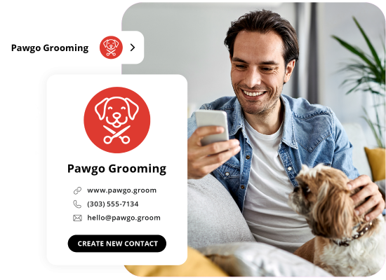 step-4 customers tap and save contact details