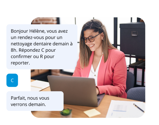 Appointment management translated text french