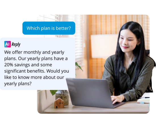 Customer support with texting and ai-reply