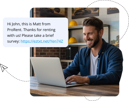 Customer loyalty text rentals