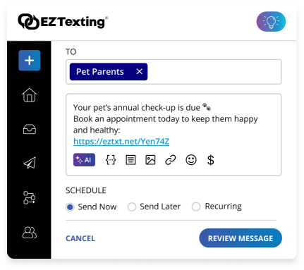 EZ Texting Text Marketing Pet Care