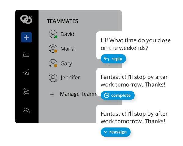 Team SMS conversations