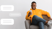 SMS conversation concept