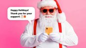 Santa Clause texting